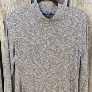 Women's Madewell Gray Mock-Neck LS Sweater Dress M Polyester Blend RN77388